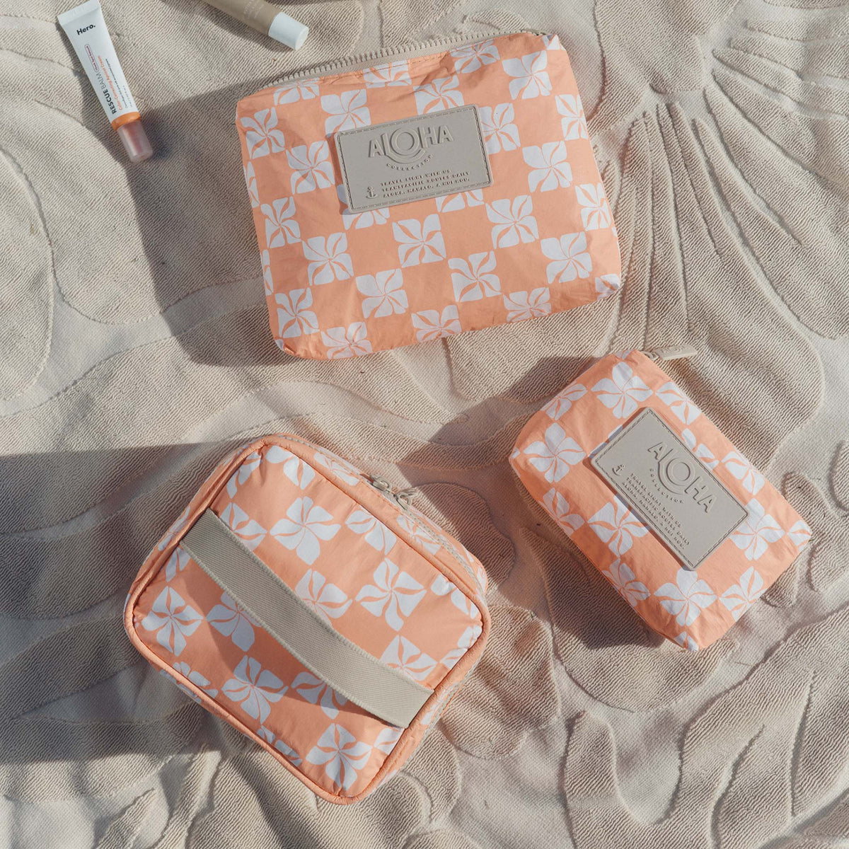 Pua Check Mini Pouch in Peachy