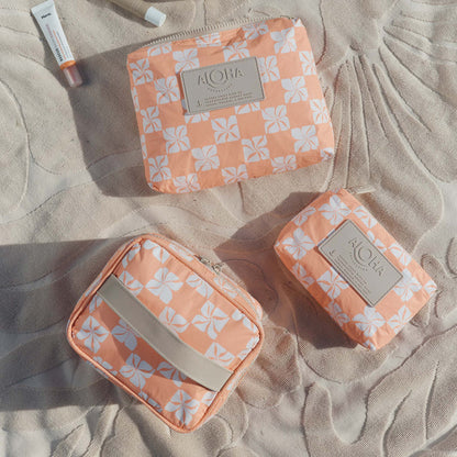 Pua Check Small Pouch in Peachy